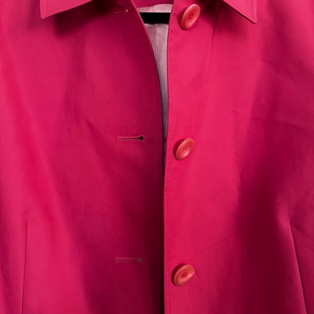 EUC Hot Pink Trench Coat - Picture 2 of 6